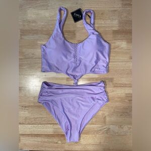 BNWT - Zaful Two Piece Lavender Bathing suit size 8